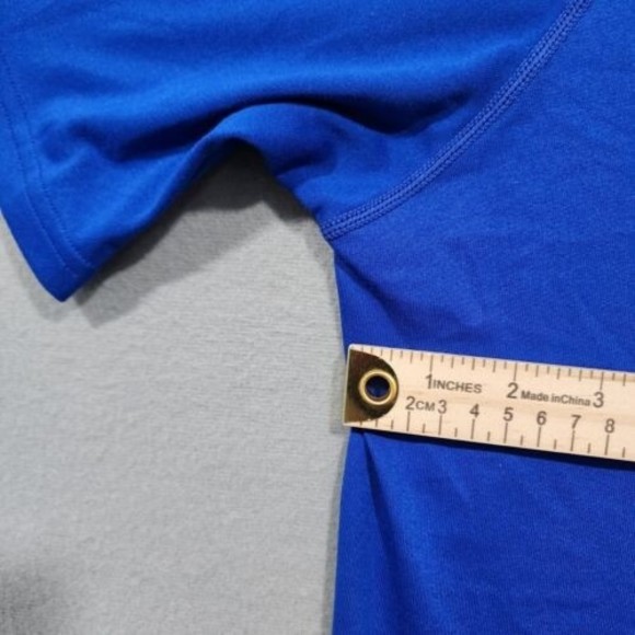 Under Armour Shirt Mens 2XL Blue TShirt Solid Regular CoupeHeatGear Shor… - Picture 9 of 16